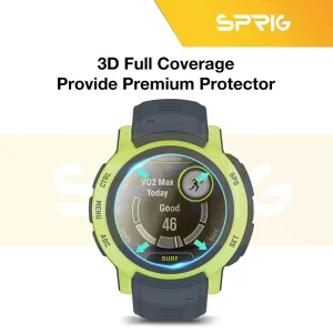 محافظ صفحه نمایش شیشه ای اسپریگ مدل SH-SP مناسب برای ساعت هوشمند گارمین Instinct 2 Solar بسته سه عددی