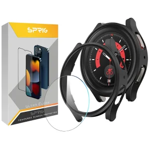 کاور اسپریگ مدل SP-360 مناسب برای ساعت هوشمند سامسونگ Galaxy Watch 5 44mm به همراه محافظ صفحه نمایش