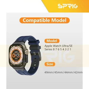 بند اسپریگ مدل Luxury AP BLK مناسب برای اپل واچ سری 2/3/4/5/6/7/8/9/SE/ULTRA/1 سایز 42/44/45/49 میلی متری