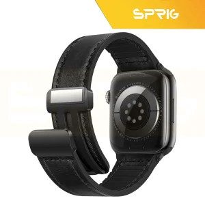بند اسپریگ مدل Leather Magnetic Sic مناسب برای اپل واچ Series 10 42mm