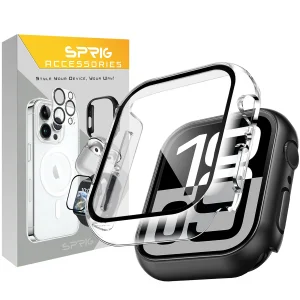 کاور اسپریگ مدل 360 Guard مناسب برای اپل واچ Series 10 46mm به همراه محافظ صفحه نمایش