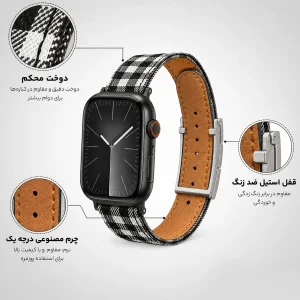 بند آلتیمیت شیلد مدل Vintage مناسب برای اپل واچ 44/45/46/49 میلی متری سری SE1/SE2/SE3/4/5/6/7/8/9/10/11/Ultra/Ultra2/Ultra3