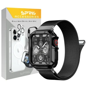 بند اسپریگ مدل Milanex مناسب برای اپل واچ Ultra / Ultra 2 49mm به همراه کاور