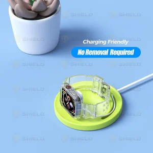 بند آلتیمیت شیلد مدل Transparent Shock مناسب برای اپل واچ 41 mm سری 9 به همراه کاور