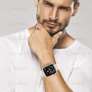بند آلتیمیت شیلد مدل Transparent Shock مناسب برای اپل واچ 41 mm سری 9 به همراه کاور