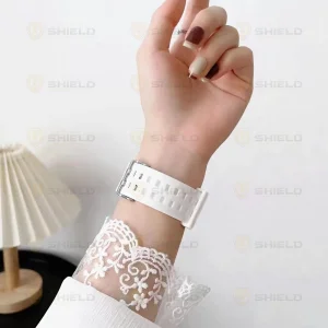 بند آلتیمیت شیلد مدل Transparent Shock مناسب برای اپل واچ 41 mm سری 9 به همراه کاور