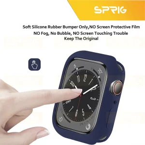 بند اسپریگ مدل Spig Protection مناسب برای اپل واچ سری 7/8/9 سایز 41 میلی متری به همراه کاور