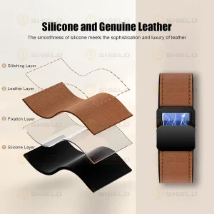 بند آلتیمیت شیلد مدل Smooth Leather Mag مناسب برای اپل واچ 38/40/41 میلی متری سری SE/1/2/3/4/5/6/7/8/9