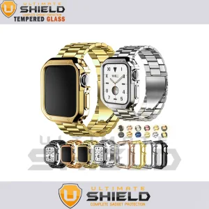 بند آلتیمیت شیلد مدل 3Bid-Cover-UL مناسب برای اپل واچ Series SE 2022 Aluminum Case 44mm / SE 2021 Aluminum Case 44mm / Series 5 44mm / Series 6 44mm / SE 44mm به همراه کاور
