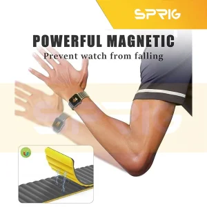 بند اسپریگ مدل magnetic silicon dual color مناسب برای اپل واچ Series 8 Aluminum 45mm / Series 7 Aluminum 45mm