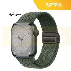 بند اسپریگ مدل Magnetic loop Braided مناسب برای اپل واچ سری Se/1/2/3/4/5/6/7/8/9/Ultra/Ultra2 سایز 42/44/45/49mm