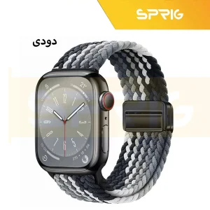 بند اسپریگ مدل Magnetic loop Braided مناسب برای اپل واچ سری Se/1/2/3/4/5/6/7/8/9/Ultra/Ultra2 سایز 42/44/45/49mm
