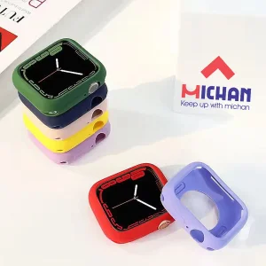 کاور میچان مدل Soft silicone مناسب برای اپل واچ سری Se/6/7/8/9 سایز 41 میلی متری