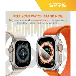 محافظ صفحه نمایش شیشه‌ای اسپریگ مدل SH-SP مناسب برای اپل واچ Ultra 2 بسته سه عددی