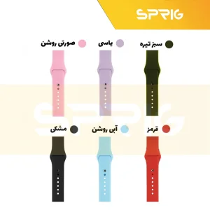 بند اسپریگ مدل Silicone مناسب برای اپل واچ SE 2022 44mm