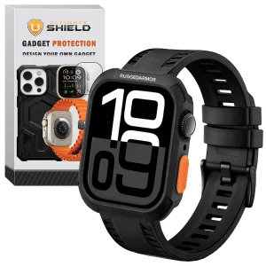بند آلتیمیت شیلد مدل Rugged Tire مناسب برای اپل واچ 42 میلی متری سری 10/11 به همراه کاور