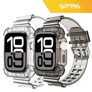 بند اسپریگ مدل Clear Shock مناسب برای اپل واچ Series 10 42mm Aluminum