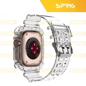 بند اسپریگ مدل Clear Shock مناسب برای اپل واچ Series 10 42mm Aluminum