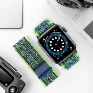 بند اسپریگ مدل Nylon NK Rugged مناسب برای اپل واچ 44/45 میلی متری سری se/1/2/3/4/5/6/7/8/9 به همراه کاور