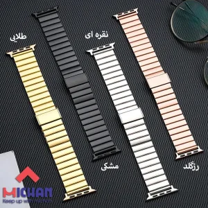 بند میچان مدل Stainless REC مناسب برای اپل واچ سری سایز /42/44/45/46/49 میلی متری