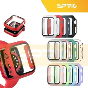 کاور اسپریگ مدل GUAR-DG مناسب برای اپل واچ Series SE 2022 Aluminum Case 44mm / SE 2021 Aluminum Case 44mm / Series 5 44mm / Series 6 44mm / SE 44mm به همراه محافظ صفحه نمایش