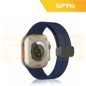 بند اسپریگ مدل Magnetic silicon مناسب برای اپل واچ سری 1/2/3/4/5/6/7/8/SE/ULTRA سایز 42/44/45/49 میلی متری