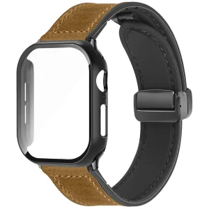 بند اسپریگ مدل Magnetic Soft Leather GLS مناسب برای اپل واچ 40 میلی متری سری 4/5/6/Se به همراه کاور