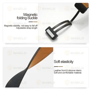 بند آلتیمیت شیلد مدل Smooth Leather Mag مناسب برای اپل واچ 42/44/45 میلی متری سری SE/1/2/3/4/5/6/7/8/9