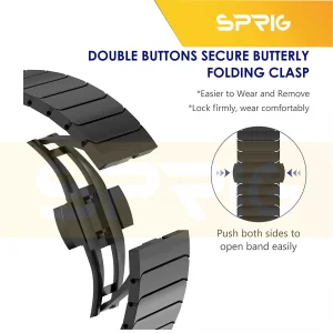 بند اسپریگ مدل Butterfly 360MT مناسب برای اپل واچ 46 میلی متری سری 10/11 به همراه کاور