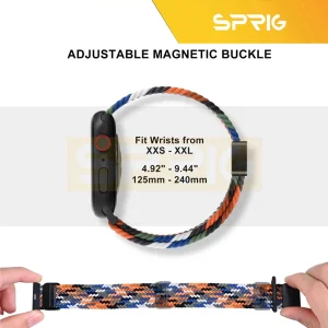 بند اسپریگ مدل Braided Solo Magnet مناسب برای اپل واچ 44/45/46/49 میلی متری سری SE1/SE2/SE3/4/5/6/7/8/9/10/11/Ultra/Ultra2/Ultra3