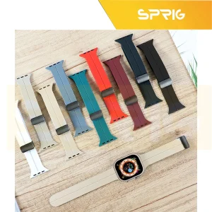 بند اسپریگ مدل Magnetic Silicon مناسب برای اپل واچ Series SE 2023 Aluminum Case 44mm