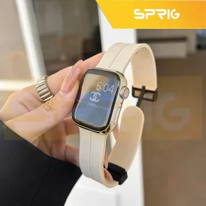 بند اسپریگ مدل Magnetic Silicon مناسب برای اپل واچ Series SE 2023 Aluminum Case 44mm