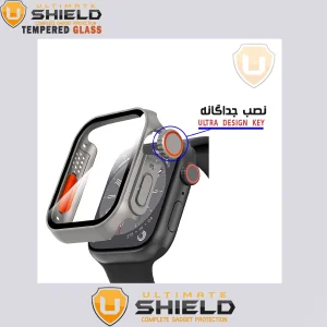 کاور آلتیمیت شیلد مدل UL-Ultra مناسب برای اپل واچ Series 7 41mm / Series 8 41mm به همراه محافظ صفحه نمایش