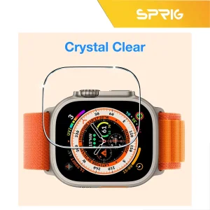 محافظ صفحه نمایش شیشه ای اسپریگ مدل SH-SPG مناسب برای اپل واچ سری Ultra 49 میلیمتری مجموعه دو عددی