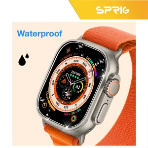 محافظ صفحه نمایش شیشه ای اسپریگ مدل SH-SPG مناسب برای اپل واچ سری Ultra 49 میلیمتری مجموعه دو عددی