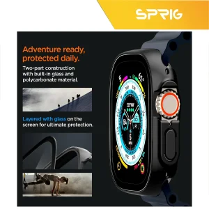 بند اسپریگ مدل Sic مناسب برای اپل واچ Ultra 49 میلیمتری به همراه کاور