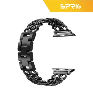 بند اسپریگ مدل Two Line Chain مناسب برای اپل واچ سایز 42 / 44 / 45 / 49 میلی متری