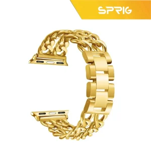 بند اسپریگ مدل Two Line Chain مناسب برای اپل واچ سایز 42 / 44 / 45 / 49 میلی متری