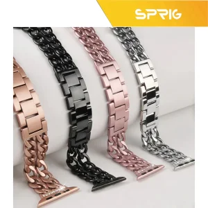 بند اسپریگ مدل Two Line Chain مناسب برای اپل واچ سایز 42 / 44 / 45 / 49 میلی متری