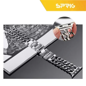 بند اسپریگ مدل Two Line Chain مناسب برای اپل واچ سایز 42 / 44 / 45 / 49 میلی متری