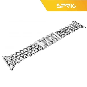 بند اسپریگ مدل Two Line Chain مناسب برای اپل واچ سایز 42 / 44 / 45 / 49 میلی متری