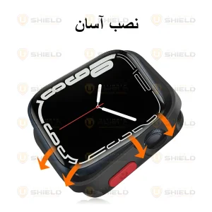 بند آلتیمیت شیلد مدل Alpine Defender مناسب برای اپل واچ سری 7/8/9 سایز 45 میلی متری به همراه کاور