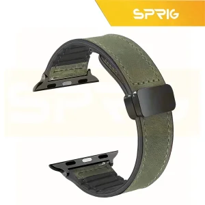 بند اسپریگ مدل Magnetic Soft Leather GLS مناسب برای اپل واچ 46 میلی متری سری 10/11 به همراه کاور