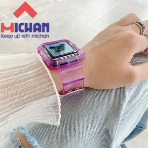 بند میچان مدل Glassy G-Shock مناسب برای اپل واچ سری 1/2/3/4/5/6/7/8/9/SE سایز 44/45/42 میلی متری