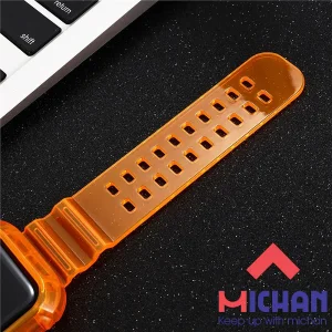 بند میچان مدل Glassy G-Shock مناسب برای اپل واچ سری 1/2/3/4/5/6/7/8/9/SE سایز 44/45/42 میلی متری