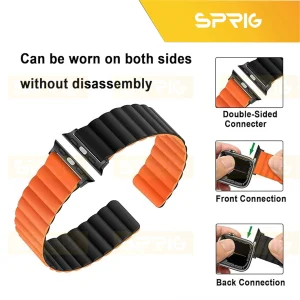 بند اسپریگ مدل Silicone Magnetic Link مناسب برای اپل واچ Ultra / Ultra 2 49mm