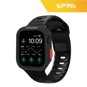 بند اسپریگ مدل Spig Rugged Armor مناسب برای اپل واچ 46 mm سری 10 به همراه کاور