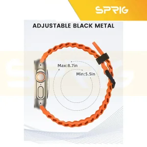 بند اسپریگ مدل Ocean BK Buckle مناسب برای ساعت هوشمند اپل Ultra / Ultra 2 49mm