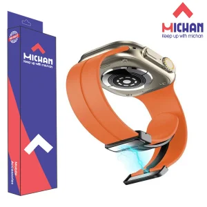 بند میچان مدل silicone magnetic مناسب برای ساعت هوشمند ورنا W45 Max / W49 Ultra / T45 Pro Max