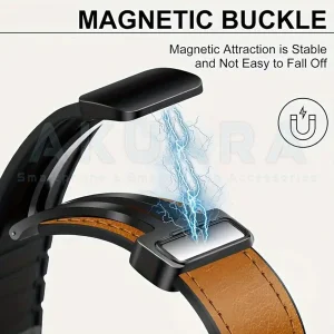 بند آکوآرا مدل MG Leather Sic مناسب برای اپل واچ Series 10 42mm Aluminum